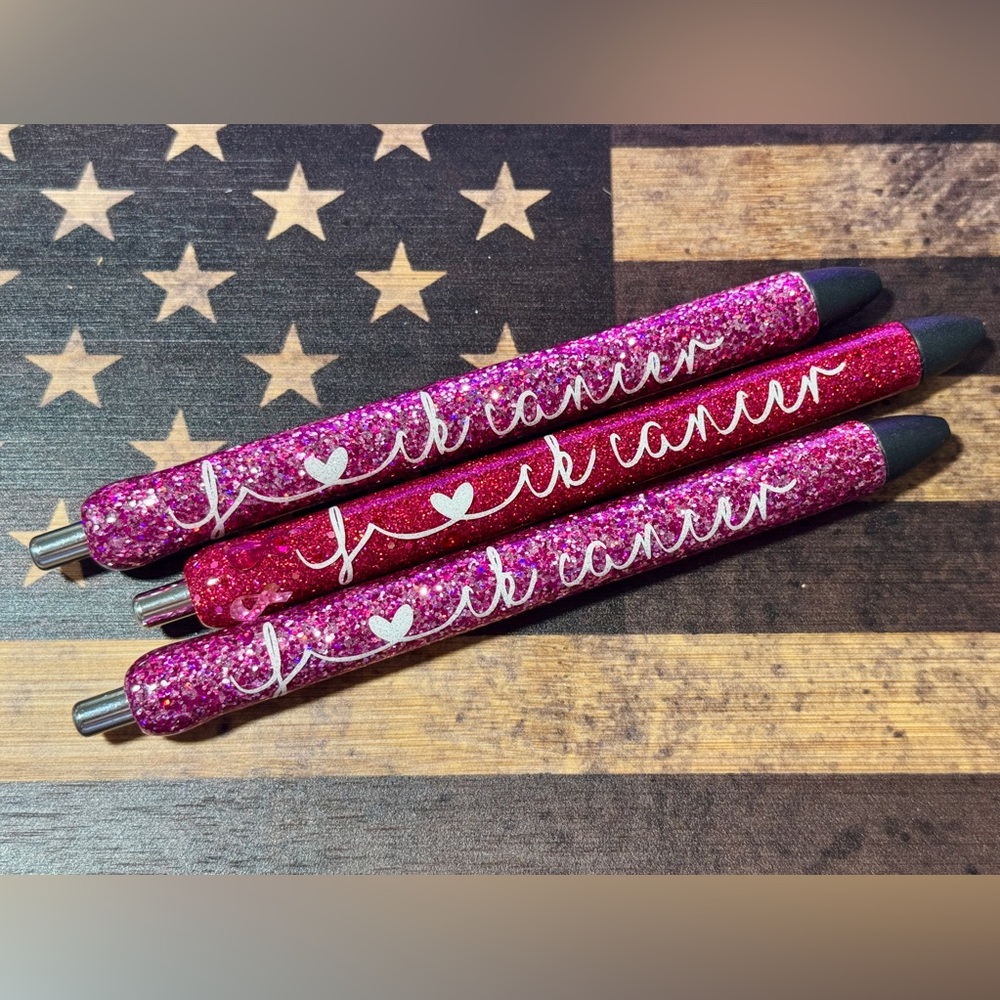 F*ck Cancer Glitter Pens - Etsy Best Seller!